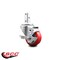 Service Caster 3.5 Inch Red Polyurethane Wheel Swivel 3/4 Inch Square Stem Caster with Brake SCC-SQ20S3514-PPUB-RED-TLB-34 - alternate 3